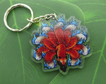 Kitsune Clear Acrylic Charm