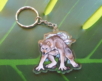 Werewolf Clear Acrylic Charm