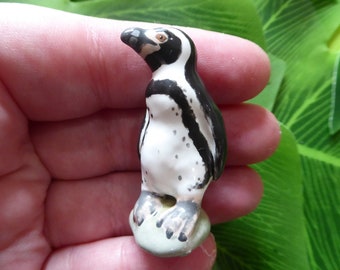 Handmade Ceramic Humboldt Penguin Figurine