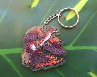 Phoenix Clear Acrylic Charm
