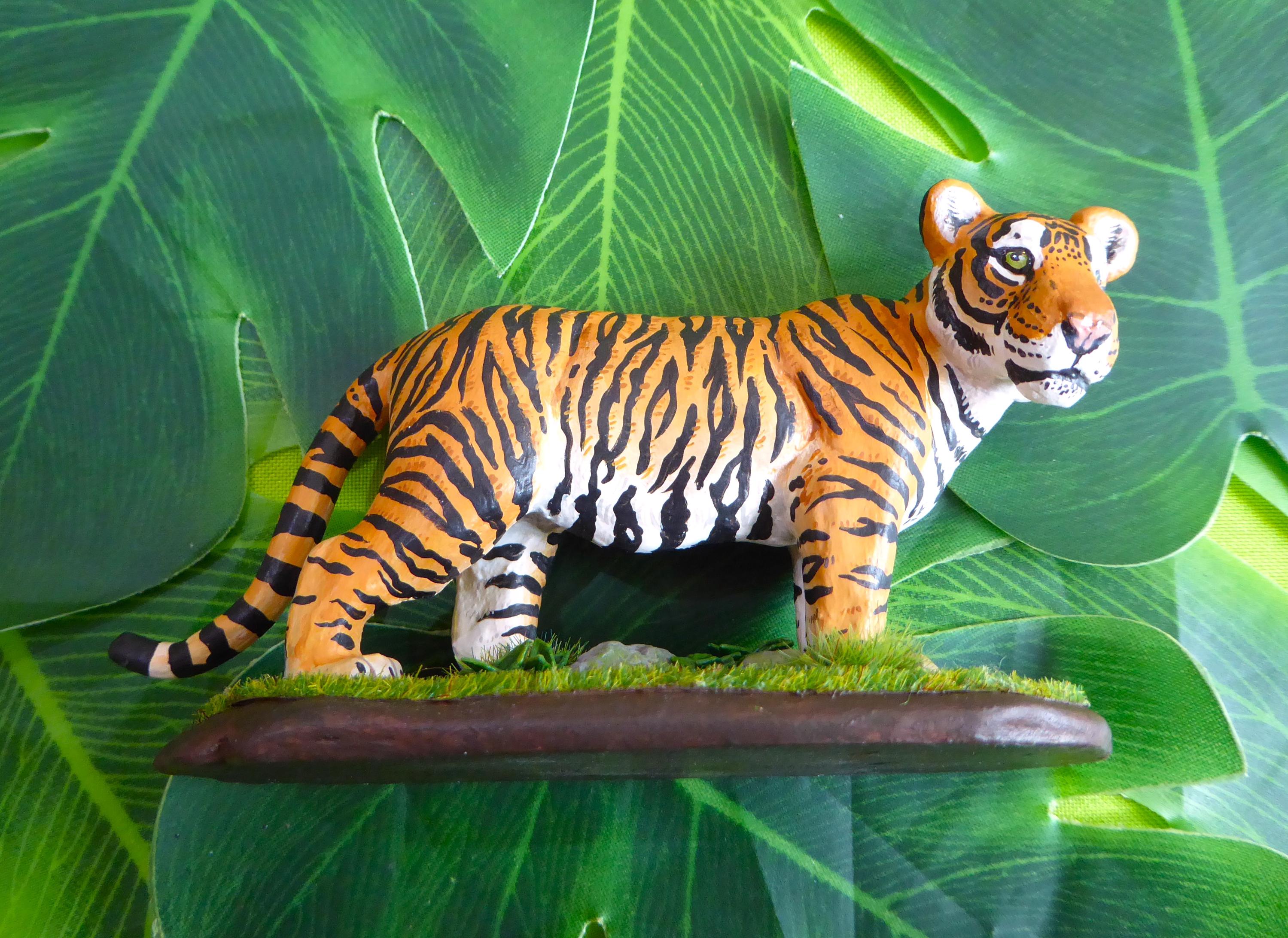 Clay Tiger Figurine - Etsy