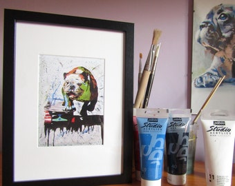 English bulldog, Bulldog print, Bulldog prints, Bulldog wall art, Bulldog decor, Bulldog gift, Bulldog art, Pet Home decor, Animal print
