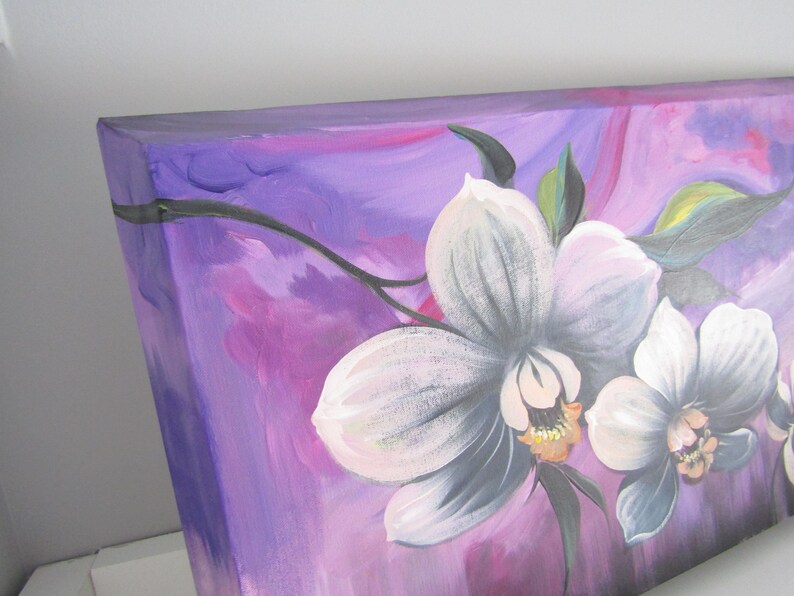 Orchids Acrylic Flowers Home Decor Orchid Flower Wall Art Etsy