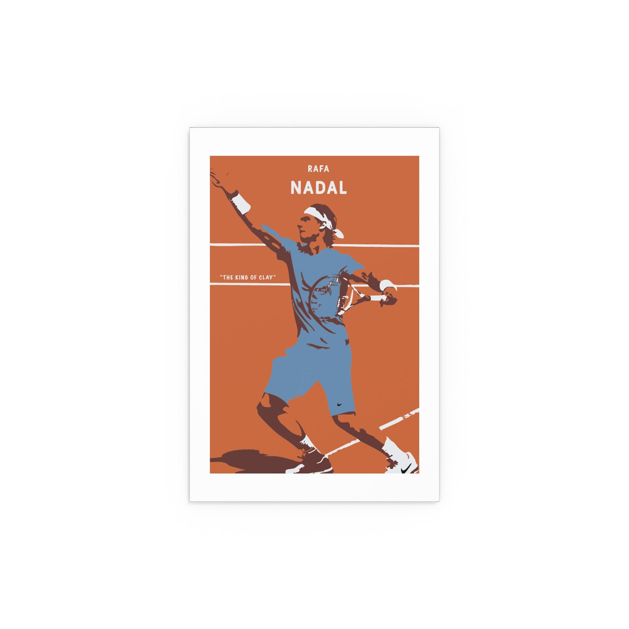 Poster Sur Toile Rafael Nadal - Décoration Murale Tennis 20 X 30 Cm - Impression Qualité, Finition Tendue Sur Châssis - Pour Chambre, Bureau, Salon - 9