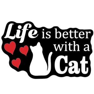 Cat Sticker, Cat Decal, Car Sticker, Cat Decal For Car Window, Cat Decor, Cat Car Decal, Cat Stickers Vinyl, Cat