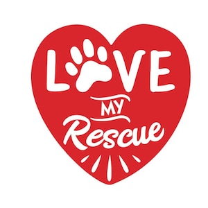 Rescue Car Magnet, Dog Fridge magnet, Dog Decor, Dog Car Magnet,
