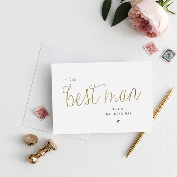 Printable 5x7 to the Best Man Card to My Best Man Wedding | Etsy