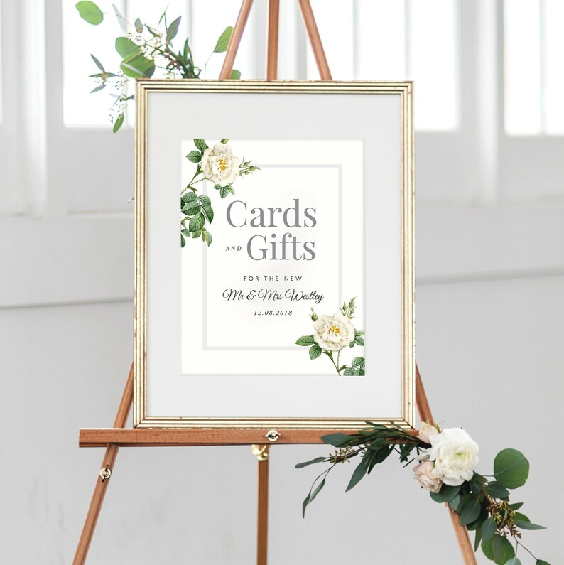 Editable 8x10 Cards /& Gifts Sign Printable Wedding Sign PLP/_0013 Cards and Gifts 8x10 Cards and Gifts Printable Template