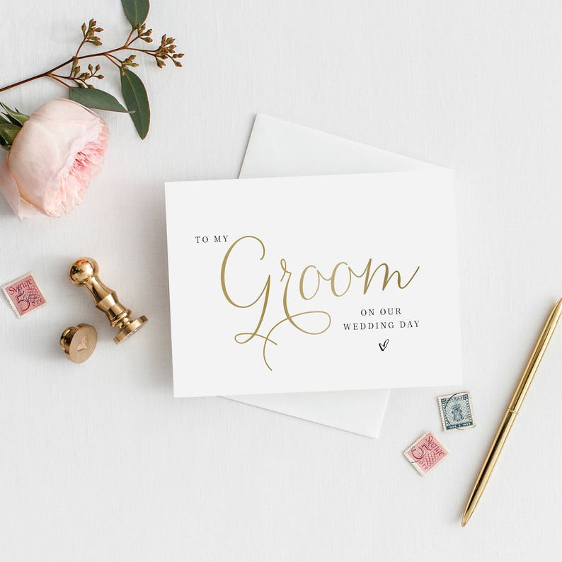 Printable 5x7 to My Groom Card to My Groom Wedding Card | Etsy