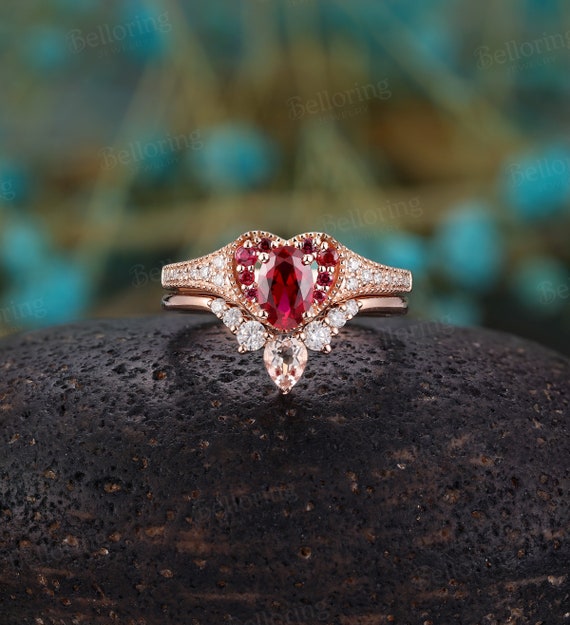 18K Gold Heart Engagement Ring | Heart Shaped Diamond Ring Wrap | Cadar –  CADAR