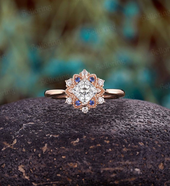 Snowflake engagement ring rose gold sale