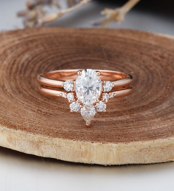moissanite engagement ring etsy