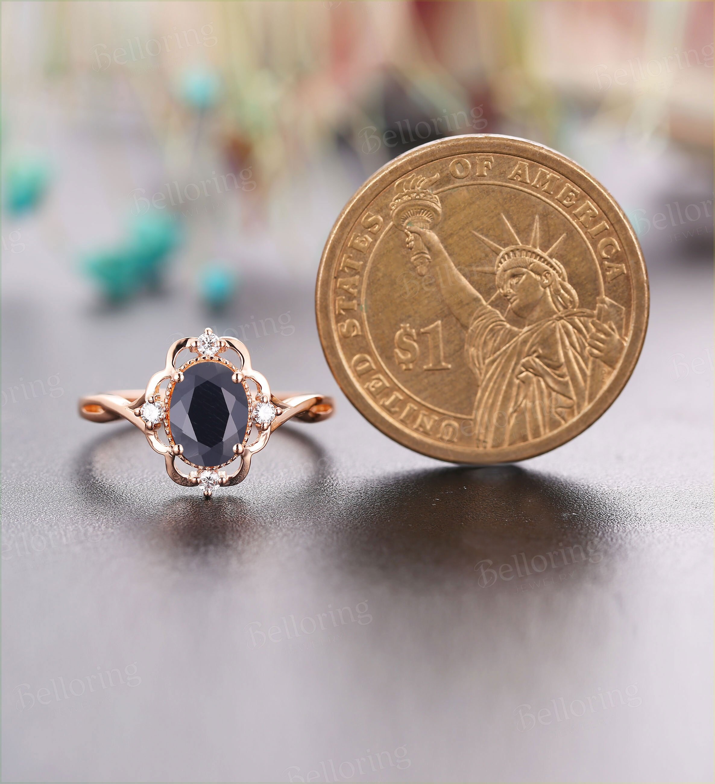 アクセサリー SAR jewelry Oval Antique ring with Onyx Oval Antique ring with Onyx – Sar Jewellery