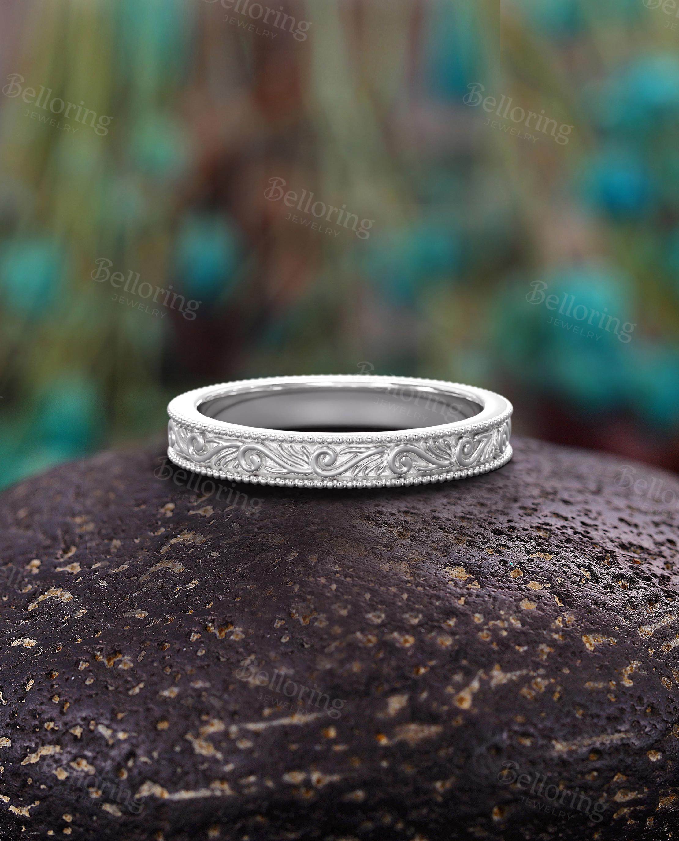 Bague Ancienne Argent Massif 925 - Taille 53, Alliance Jonc Simple Sans Marque