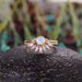Vintage Moonstone engagement ring Set Marquise opal wedding rings bezel set rose gold art deco bridal set anniversary promise rings