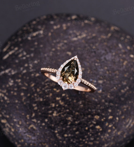 Rose quartz engagement ring etsy store