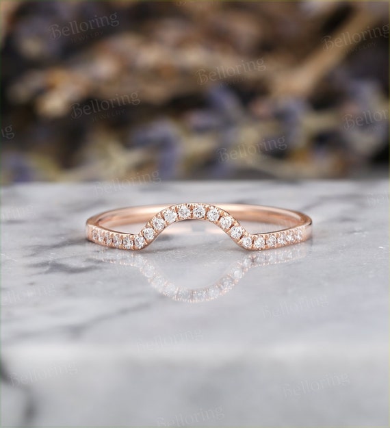 Wedding Ring Set for Women, Unique Halo Engagement Rings Sets, CZ Promise  Ring for Her, Antique Silver Ring Set, Nature Chevron Band -  Canada