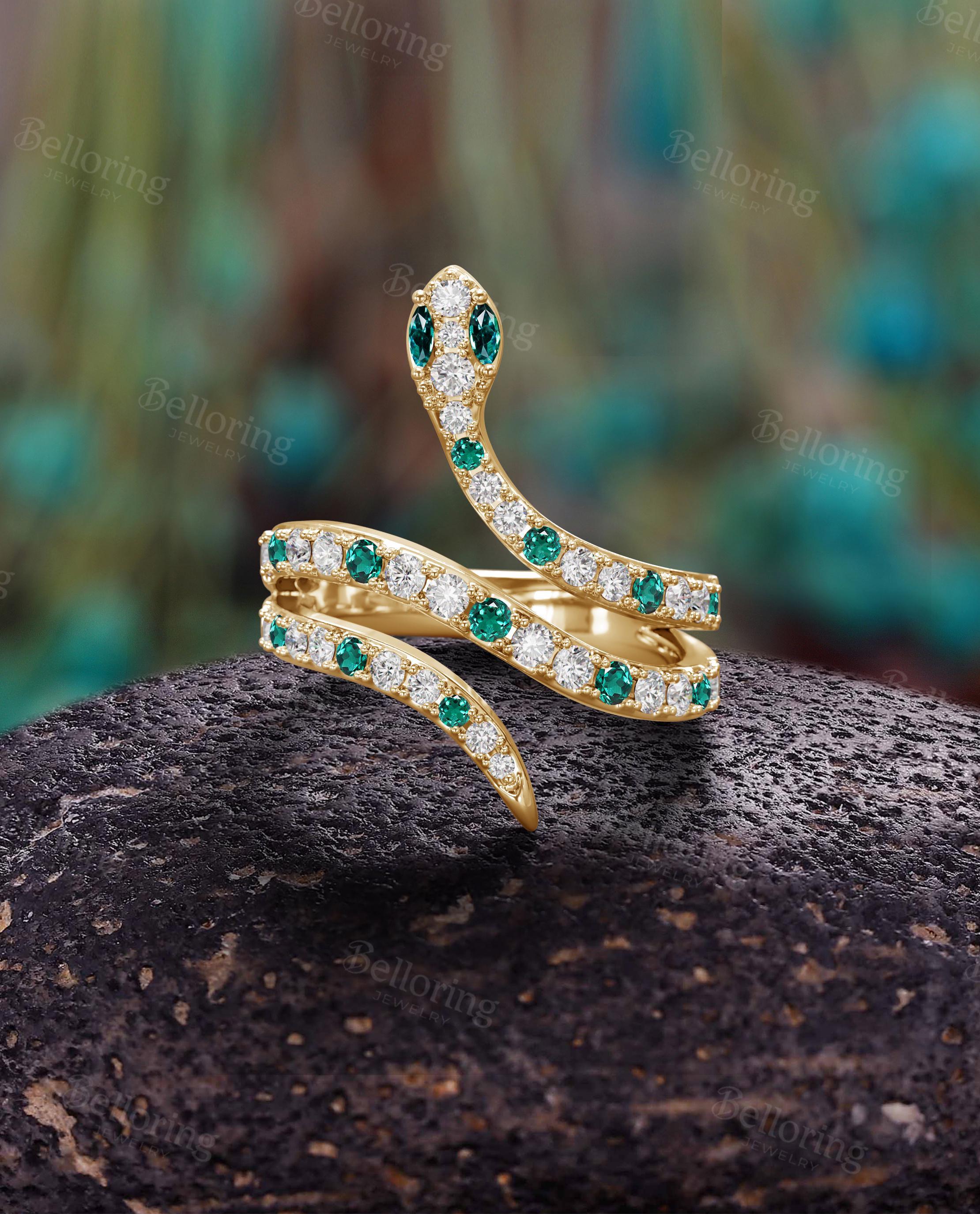 EPHEMERAL snake ring (with daiamond)| ヤマダウェブコム