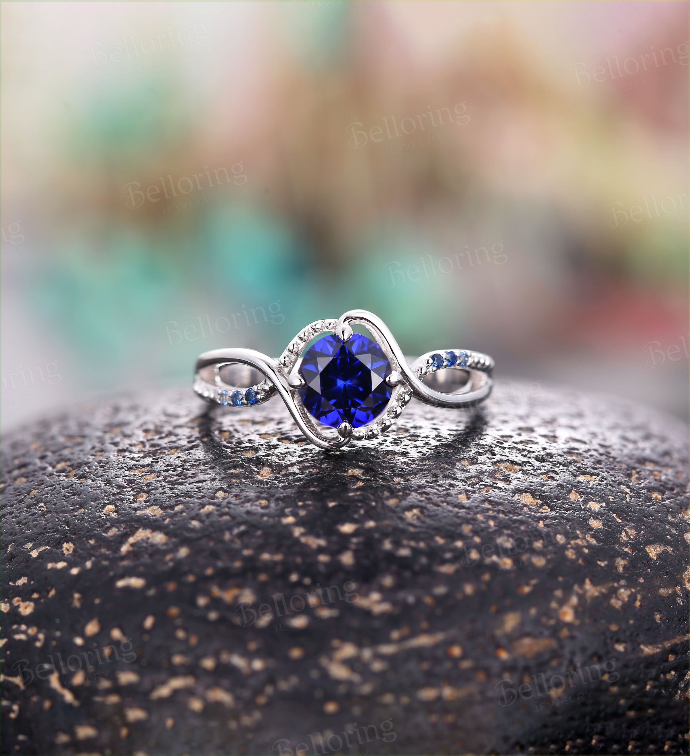 Infinity sapphire ring deals