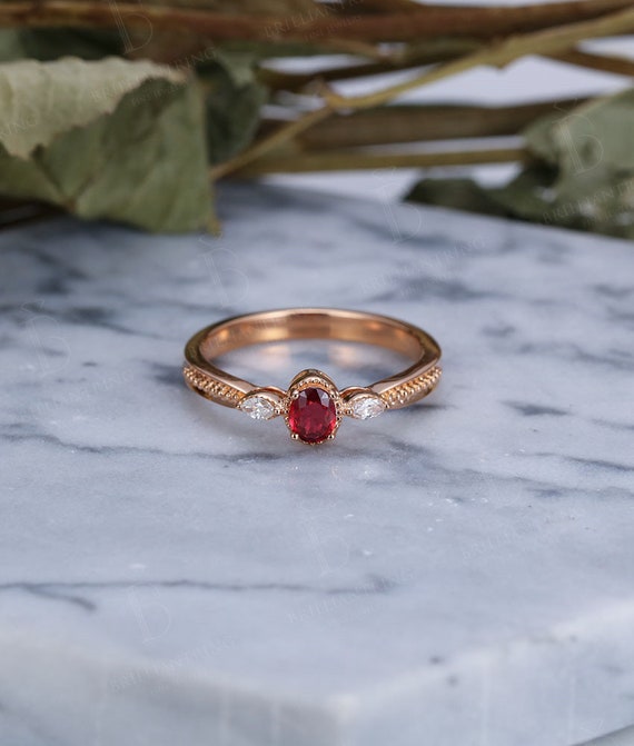 Ruby engagement rings online etsy