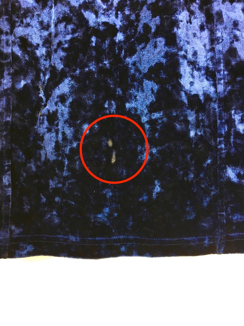 90s Midnight Blue Velvet Skirt