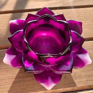 Lotus Blume Kerzenhalter Ringschale Handgemacht Geschenk