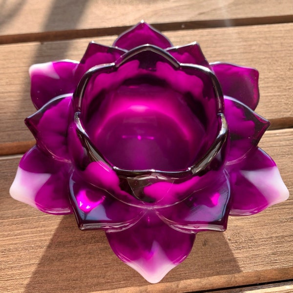 Lotus Flower Candle Holders Ring Dish Handmade Gift