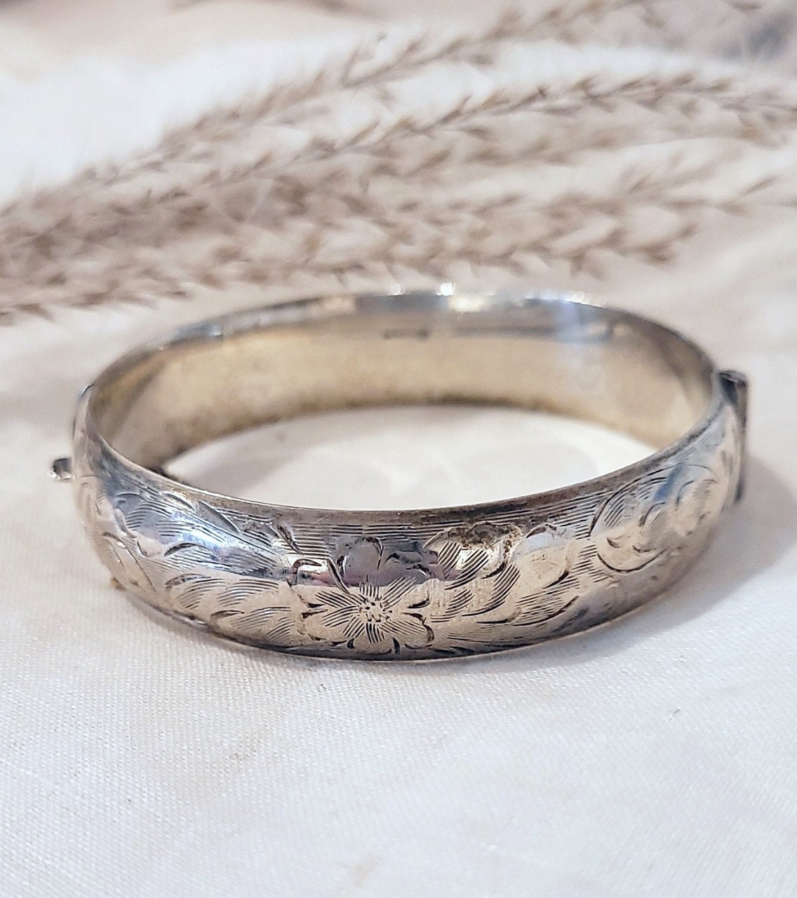 Sterling Silver Vintage Bangle Bracelet, Circa 1960 - Etsy