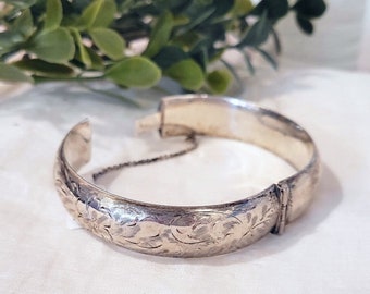 Sterling Silver Vintage Bangle Bracelet, Circa 1960 - Etsy