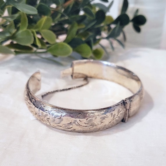 Sterling Silver Vintage Bangle Bracelet, Circa 1960 - Etsy