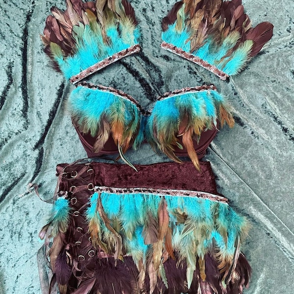 Feather Bra Etsy