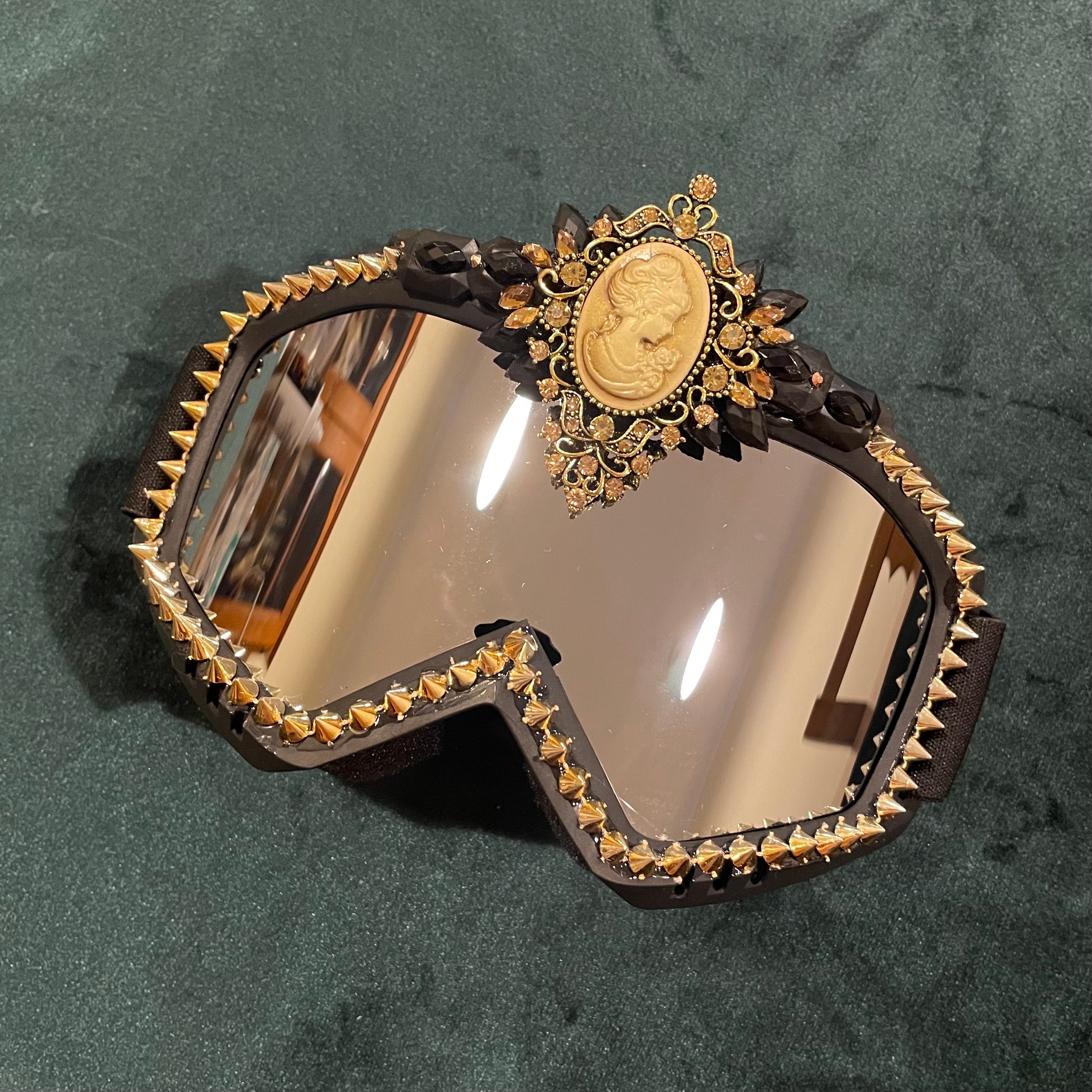 The Cameo Ski Goggles • Custom Rhinestone Burner Goggles