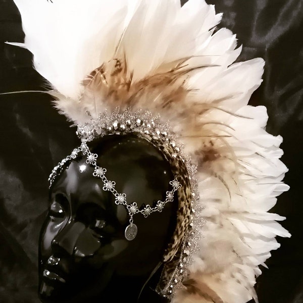 Feather Mohawk Headpiece • Burner Performance Festival Headdress