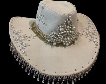 Golden Hour Western Hat • Festival Hat • Rhinestone Cowboy Hat