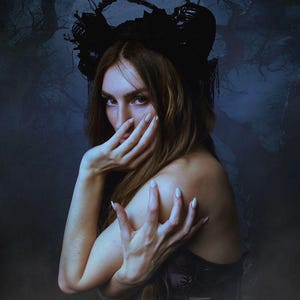 ゴシカラムホーンハロウィンヘッドピース • ゴシック魔女妖精コスプレヘッドピース