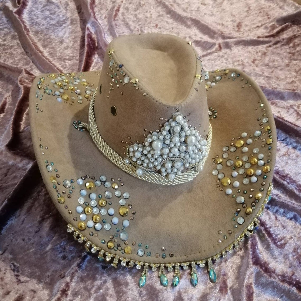Golden Hour Western Hat Festival Hat Rhinestone Cowboy Hat Etsy Australia