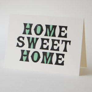 Home Sweet Home - große Buchdruck-Gruß-Karte