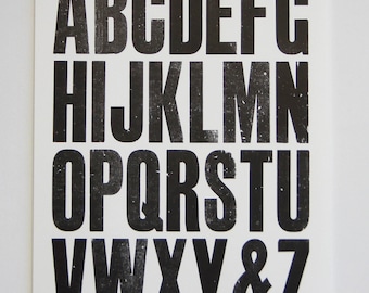 Type Specimen Sheets (2) Large Letterpress Print