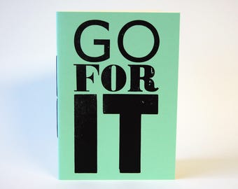 A5 Stab Bound Notebook - Go For It