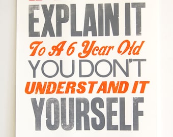 Explain It - Large Letterpress Print