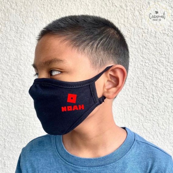 Roblox Kids Face Mask Personalized Name Gaming Face Mask Etsy - roblox face mask in real life