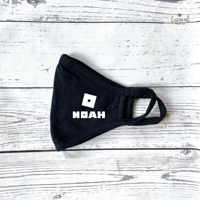 ROBLOX Kids Face Mask Personalized Name Gaming Face Mask Etsy