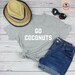 Women's Be Joyful Sunshine T-Shirt - Beach Coconut Tree Graphic Tee, Short Sleeve (Green, Small)