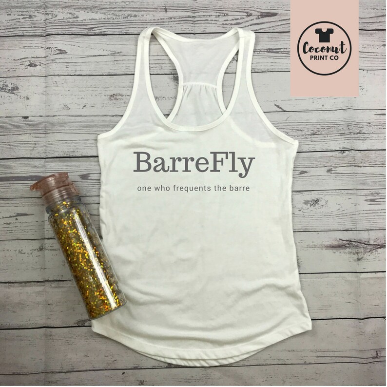 BarreFly tank, barre tshirt, barre, barre tank top, barre workout shirt, barre workout tank, womens workout top, rose gold image 7