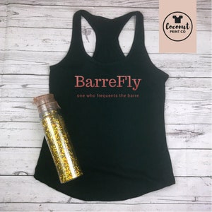 BarreFly tank, barre tshirt, barre, barre tank top, barre workout shirt, barre workout tank, womens workout top, rose gold image 4