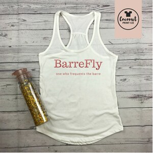 BarreFly tank, barre tshirt, barre, barre tank top, barre workout shirt, barre workout tank, womens workout top, rose gold image 3