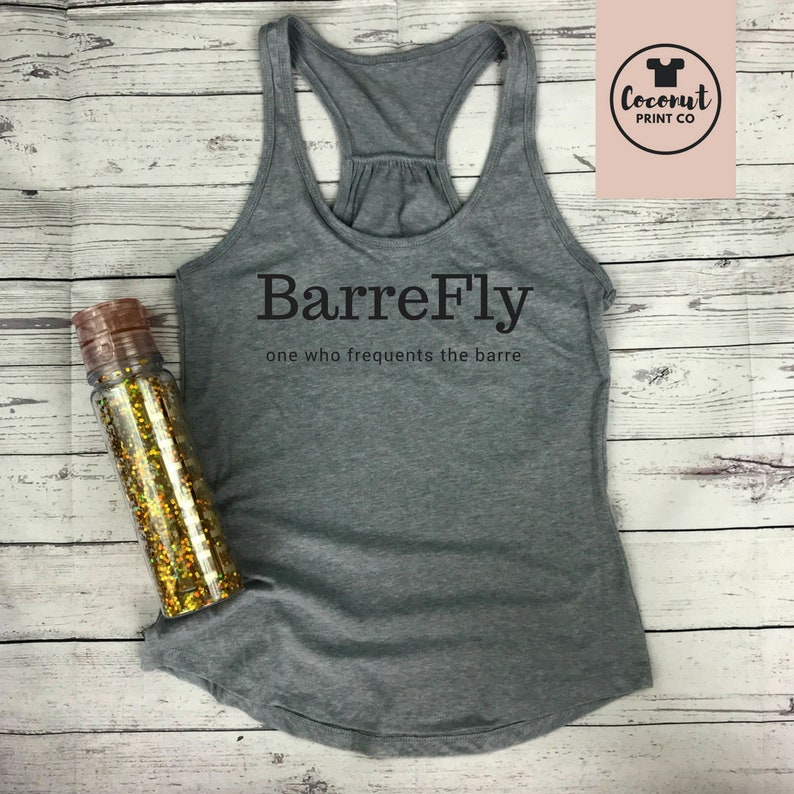 BarreFly tank, barre tshirt, barre, barre tank top, barre workout shirt, barre workout tank, womens workout top, rose gold image 5