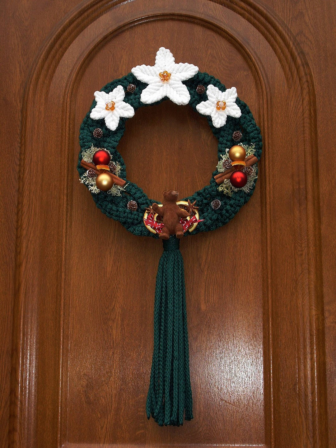 Couronne en Macramé Pour Porte d'entrée