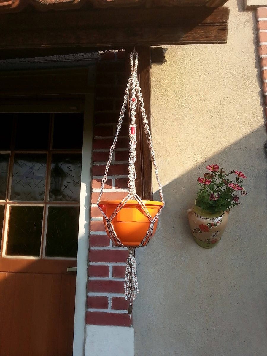 Suspension en Macramé Pour Plantes Petit Modèle Céréales