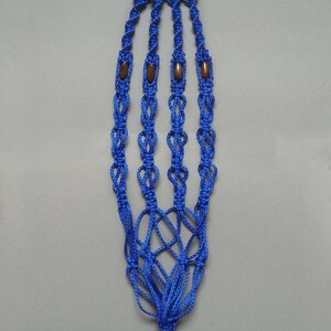 Small macrame plant hanger "Royal blue"